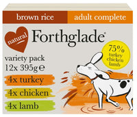 Forthglade Complete Meal Adult Dog - Hundefutter mit braunem Reis, gemischte Packung