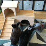 Kaninchenstall mit zwei Etagen