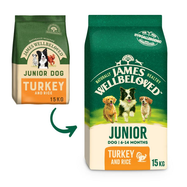 James wellbeloved turkey and best sale rice puppy