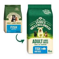 James Wellbeloved Adult Large Breed – Nourriture pour chiens au poisson et au riz